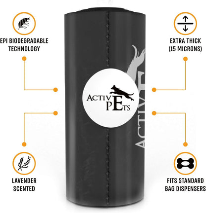 Premium Lavender-Scented Dog Waste Bags - Leak-Proof and Easy-Tear for Eco-Friendly Disposal