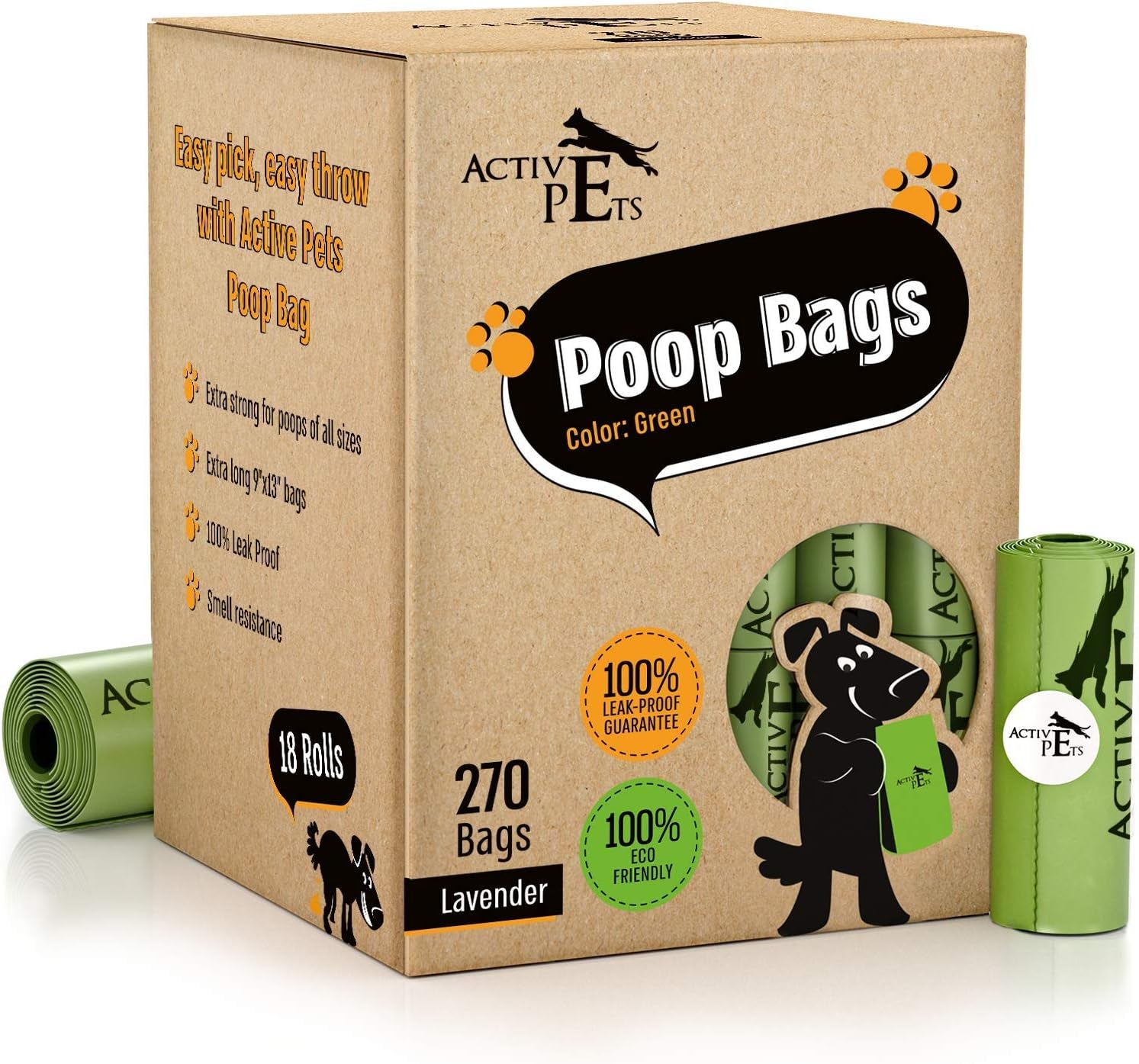 Premium Lavender-Scented Dog Waste Bags - Leak-Proof and Easy-Tear for Eco-Friendly Disposal