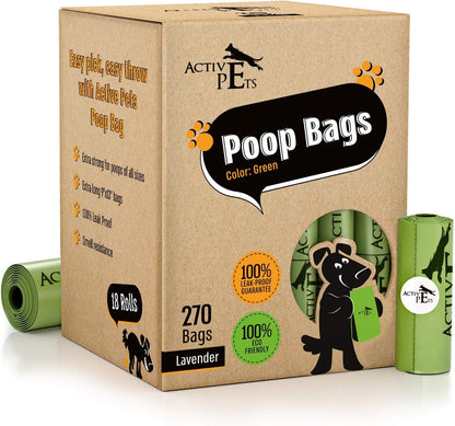 Premium Lavender-Scented Dog Waste Bags - Leak-Proof and Easy-Tear for Eco-Friendly Disposal