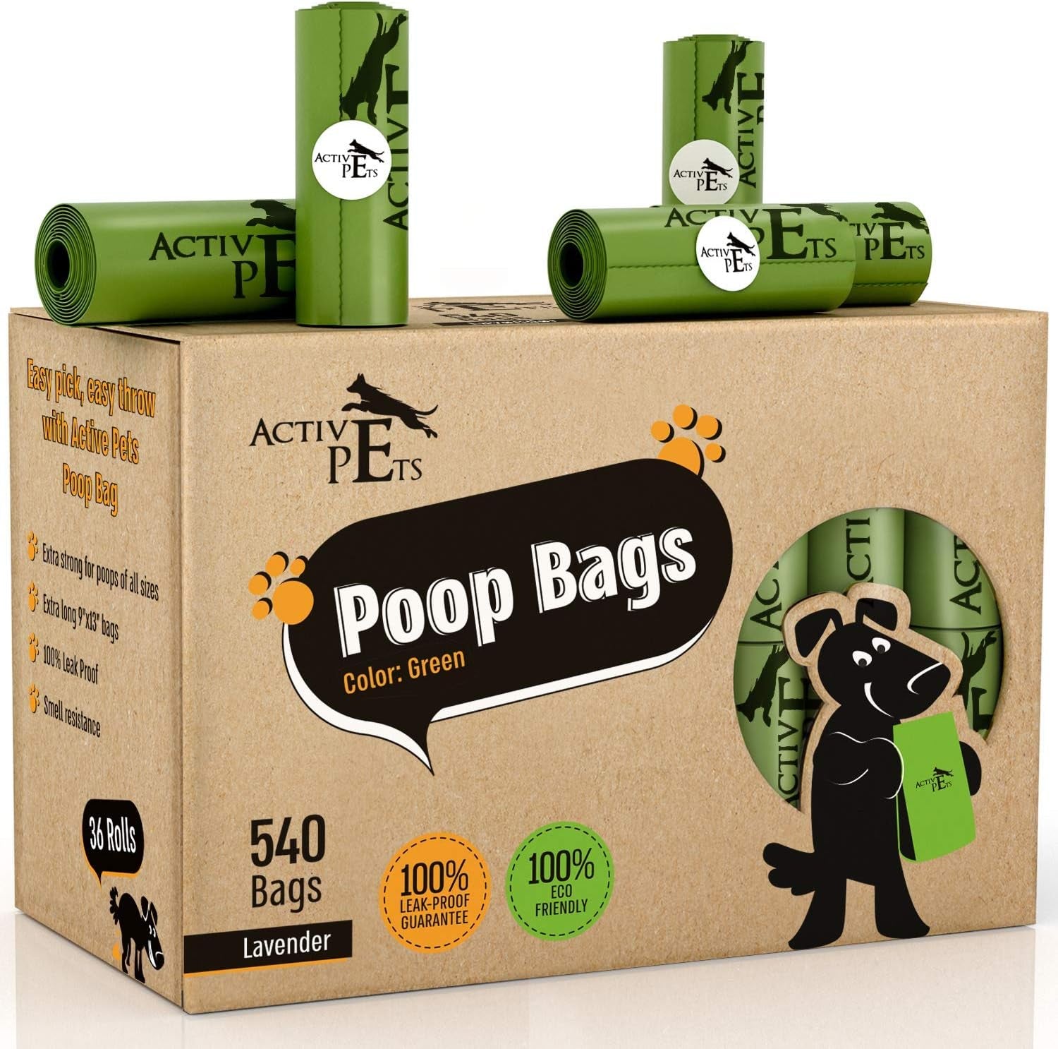 Premium Lavender-Scented Dog Waste Bags - Leak-Proof and Easy-Tear for Eco-Friendly Disposal